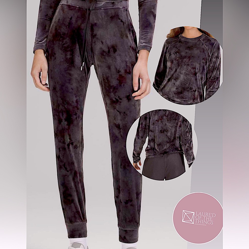 Size 10 Lululemon Ready to Crush HR & Velour Warm Down Crew Matching Set